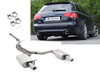 Fox Edelstahl Duplex Racing-Komplettanlage ab Kat Audi A4 B7 Typ 8E Limousine/ Avant 1.8T 1x90mm rund eingerollt abgeschrägt mit Absorber