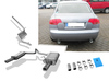Fox Edelstahl Duplex Sportauspuffanlage Audi A4 B7 Typ 8E Lim/Avant 2.0l je 76mm rund eingerollt mit Absorber