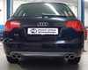 Fox Edelstahl Duplex Endrohrsatz zum Anschrauben Audi A4 B7 Typ 8E Limousine/Avant 3.0l TDI 2x88x74mm oval eingerollt abgeschrägt