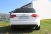Fox Edelstahl Duplex Sportauspuff Audi A4 B8 8K Limousine/Avant 1.8 2.0l TFSI inkl. Quattro je 100mm rund eingerollt abgeschrägt
