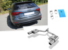 FOX Edelstahl Duplex Sportauspuff Audi A4 B9 8W 2.0 TFSI Quattro je 100mm rund eingerollt abgeschrägt