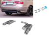 Fox Edelstahl Duplex Sportauspuff Audi A4/S4 B8 8K quattro 3.0 + 4.2 inkl. S-Line je 1x100mm rund eingerollt abgeschrägt mit Absorber
