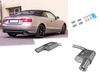 Fox Edelstahl Duplex Sportauspuff Audi A5 Cabrio inkl. Quattro 1x100mm rund eingerollt abgeschrägt mit Absorber