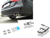 Fox Edelstahl Duplex Sportauspuff Audi A5 Cabrio inkl. Quattro 2x90mm rund eingerollt abgeschrägt mit Absorber