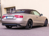 Fox Edelstahl Duplex Sportauspuff Audi A5 Cabrio inkl. Quattro 1x100mm rund eingerollt abgeschrägt mit Absorber