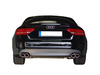 Fox Edelstahl Duplex Sportauspuffanlage ab Kat. Audi A5 B8 Coupe 2.0l TFSI je 2x88x74mm oval eingerollt abgeschrägt