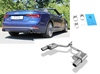 FOX Edelstahl Duplex Sportauspuff Audi A5 B9 F5 2.0 TFSI Quattro je 100mm rund eingerollt abgeschrägt