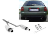Fox Edelstahl Duplex Racing-Komplettanlage ab Kat. Audi A6 u. S6 quattro 4B Typ C5 Limousine u. Avant 1x100mm rund eingerollt abgeschrägt