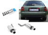 Fox Edelstahl Duplex Sportauspuff Audi A6 u. S6 quattro 4B Typ C5 Limousine u. Avant 1x100mm rund eingerollt abgeschrägt