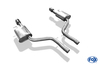 FOX Edelstahl Duplex Sportauspuff Audi A6 4F Typ C6 quattro Limousine u. Avant 4.2l je 100mm rund eingerollt abgeschrägt mit Absorber