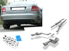 Fox Edelstahl Duplex Sportauspuff-Komplettanlage ab Kat Audi A6 4F Typ C6 quattro Limousine u. Avant 4.2l 1x90mm rund eingerollt abgeschrägt mit Absorber