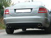 Fox Edelstahl Duplex Racing-Komplettanlage ab Kat Audi A6 4F Typ C6 quattro Limousine u. Avant 4.2l je 1x90mm rund eingerollt abgeschrägt mit Absorber