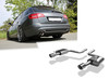 Fox Edelstahl Duplex Sportauspuff Audi A6 4F Typ C6 quattro Limousine u. Avant TDI 1x90mm rund eingerollt abgeschrägt mit Absorber