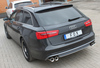 Fox Edelstahl Duplex Sportauspuff Audi A6 4G Typ C7 3.0 TFSI je 2x90mm rund eingerollt mit Absorber