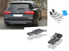 Fox Edelstahl Duplex Sportauspuff Audi A6 4G Typ C7 3.0 TFSI je 2x90mm rund eingerollt abgeschrägt