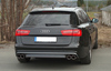 Fox Edelstahl Duplex Sportauspuff Audi A6 4G Typ C7 3.0 TFSI je 2x90mm rund eingerollt abgeschrägt