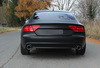 Fox Edelstahl Duplex Sportauspuff Audi A7 Sportback je 100mm rund eingerollt abgeschrägt