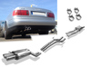 Fox Edelstahl Racing-Komplettanlage ab Kat Audi A8 D2 Typ 4D bis Bj. 11/98 2x76mm rund eingerollt abgeschrägt mit Absorber Fox Edelstahl Racing-Komplettanlage ab Kat Audi A8 D2 Typ 4D bis Bj. 11/98 2x76mm rund eingerollt abgeschrägt mit Absorber