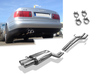 Fox Edelstahl Racing-Komplettanlage ab Kat Audi A8 D2 Typ 4D 2x76mm rund eingerollt abgeschrägt mit Absorber Fox Edelstahl Racing-Komplettanlage ab Kat Audi A8 D2 Typ 4D 2x76mm rund eingerollt abgeschrägt mit Absorber