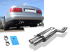 Fox Edelstahl Sportauspuff Audi A8 D2 Typ 4D 2x76mm rund eingerollt abgeschrägt mit Absorber