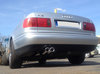 Fox Edelstahl Racing-Komplettanlage ab Kat Audi A8 D2 Typ 4D bis Bj. 11/98 2x76mm rund eingerollt abgeschrägt mit Absorber