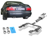 Fox Edelstahl Duplex Sportauspuff-Komplettanlage ab Kat Audi A8 u. S8 D2 Typ 4D 2x76mm rund eingerollt abgeschrägt mit Absorber