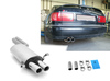 Fox Edelstahl Sportauspuff Audi A8 u. S8 D2 Typ 4D 2x76mm rund eingerollt abgeschrägt mit Absorber