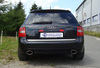 Fox Edelstahl Duplex Sportauspuff-Komplettanlage ab Kat Audi RS6 4B Tyo C5 Limousine u. Avant 140x90mm oval eingerollt abgeschrägt