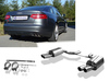 Fox Edelstahl Duplex Sportauspuff Audi RS6 4F Typ C6 Limousine u. Avant 2x80mm rund eingerollt abgeschrägt mit Absorber