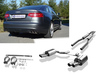 Fox Edelstahl Duplex Sportauspuff-Komplettanlage ab Kat Audi RS6 4F Typ C6 Limousine u. Avant 2x80mm rund eingerollt abgeschrägt mit Absorber