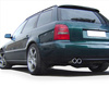 Fox Edelstahl Racing-Komplettanlage ab Kat. Audi S4 Biturbo quattro A4 B5 Limousine/Avant 2x76mm rund eingerollt gerade mit Absorber