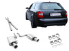 Fox Edelstahl Duplex Racing-Sportauspuffanlage ab Kat Audi S4 B6 Typ 8E Limousine/Avant je 100mm rund doppelwandig