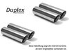 FOX Edelstahl Duplex Sportauspuff mit Klappensteuerung Audi S5 B9 Typ F5 je 2x100mm rund doppelwandig abgeschrägt