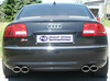Fox Edelstahl Duplex Racing-Komplettanlage ab Kat Audi S8 4E Typ D3 2x115x85mm oval eingerollt abgeschrägt