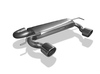 Fox Edelstahl Duplex Sportauspuff-Komplettanlage ab Kat Audi TT 8N 3.2l quattro je 100mm rund eingerollt abgeschrägt