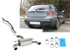 Fox Edelstahl Duplex Sportauspuff-Komplettanlage ab Kat BMW 1er F20 F21 3-Tür 5-Tür M135i je 100mm rund eingerollt abgeschrägt