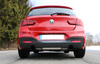 FOX Edelstahl Duplex Sportauspuffanlage ab Kat BMW 1er F20 F21 M140i je 100mm rund schwarz doppelwandig abgeschrägt