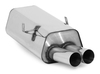 Fox Edelstahl Sportauspuff inkl. Verbindungsrohr BMW 3er E36 316i 318i Limo Touring Coupe Cabrio 2x76mm rund scharf gerade