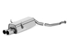 Fox Edelstahl Sportauspuff inkl. Verbindungsrohr BMW 3er E36 316i 318i Limo Touring Coupe Cabrio 2x76mm rund scharf gerade