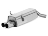 Fox Edelstahl Sportauspuff inkl. Verbindungsrohr BMW 3er E36 316i 318i Limo Touring Coupe Cabrio 2x76mm rund scharf gerade