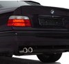 Fox Edelstahl Sportauspuff-Komplettanlage ab Kat BMW 3er E36 318is Limousine u. Coupe 2x76mm rund eingerollt gerade mit Absorber
