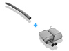 Fox Edelstahl Racing-Komplettanlage ab Kat BMW 3er E46 316Ti u. 318Ti Compact 2x76mm rund scharf gerade