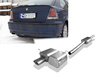 Fox Edelstahl Sportauspuff-Komplettanlage ab Kat BMW 3er E46 316Ti u. 318Ti Compact 135x80mm flachoval eingerollt abgeschrägt mit Absorber