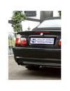 Fox Edelstahl Sportauspuff BMW 3er E46 320d Limousine/Touring/Coupe/Cabrio 2x76mm rund scharf gerade