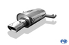 Fox Edelstahl Sportauspuff BMW 3er E46 320i 323i 325i 328i 330i Limousine/Touring/Coupe/Cabrio 135x80mm flachoval eingerollt abgeschrägt mit Absorber