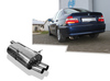 Fox Edelstahl Sportauspuff BMW 3er E46 320i 323i 328i Limousine/Touring/Coupe/Cabrio 98-00 2x76mm rund scharf gerade