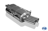 Fox Edelstahl Sportauspuff BMW 3er E46 320i 325i 330i Limousine/Touring/Coupe/Cabrio 2x76mm rund scharf gerade
