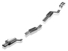 Fox Edelstahl Sportauspuff-Komplettanlage ab Kat BMW 3er E46 323i 325i 330i Limousine/ Touring/ Coupe/ Cabrio 2x76mm rund eingerollt gerade mit Absorber Fox Edelstahl Sportauspuff-Komplettanlage ab Kat BMW 3er E46 323i 325i 330i Limousine/ Touring/ Coupe/ Cabrio 2x76mm rund eingerollt gerade mit Absorber