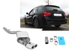 Fox Edelstahl Sportauspuff BMW 3er E90 E91 E92 E93 320d 2x76mm rund eingerollt abgeschrägt mit Absorber
