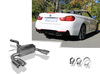 FOX Edelstahl Duplex Sportauspuff BMW 4er F32/F33/F36 435i Coupe/Cabrio/Gran Coupe mit M-Paket je 2x80mm rund doppelwandig abgeschrägt